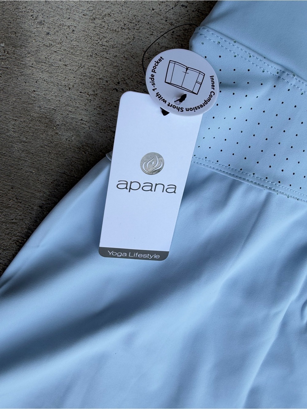 APANA Daybreak Light Blue Women's Lightweight Breathable Mesh Yoga Skort::NWT:: - Picture 8 of 11